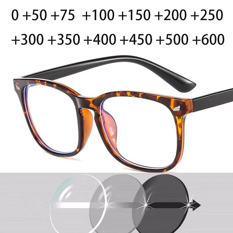 Fashion Design Retro Square Frames Reading Glasses Men Women Optical Glasses Unisex Eyewear +50 +75 +100 +150 +200 +250 To +600