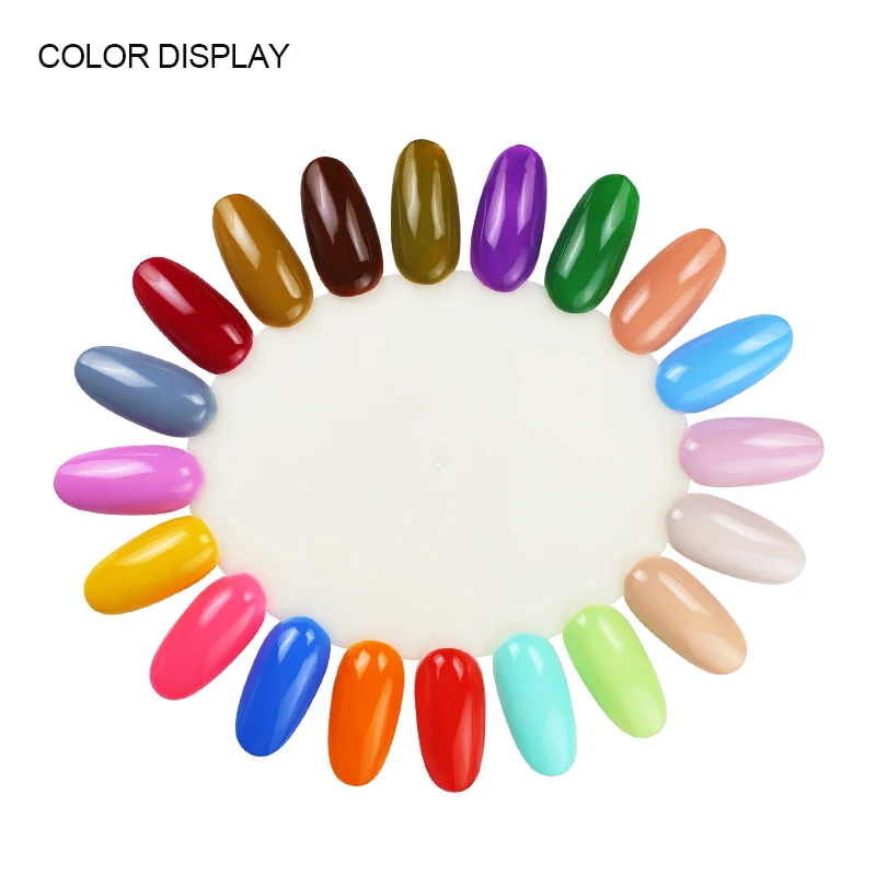 Clou Beaute 10pcs/lot Natural White Display Chart Oval Shape Card Nail Art Display Practice Polish nuancier ongle Manicure