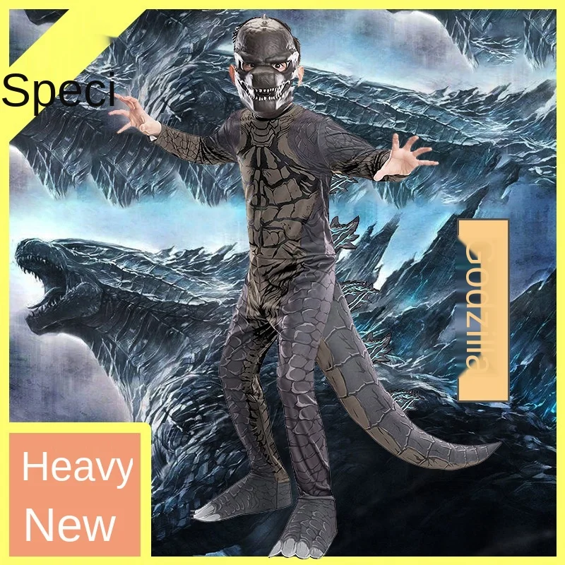 Doki Toy 2023 New Lizard Man Cos Serving Role Playing Stage Jumpsuits Garment Children Jumpsuit Performance Clothing