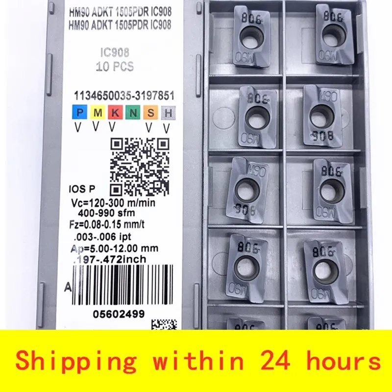 ใส่ HM90 ADKT1505 IC908เครื่องมือคาร์ไบด์ Mesin Bubut CNC เครื่องตัดเครื่องมือ ADKT 1505 Turning Insert ตัดเครื่องมือ
