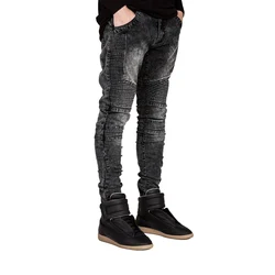 Jeans de motard skinny pour hommes, jeans extensibles, Y2101