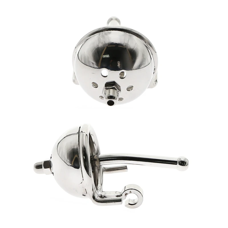 Chastity Cage Cock Ring With catheter stainless steel ball stretch ring penis exercise scrotum ball stretcher sex toy For Men 4