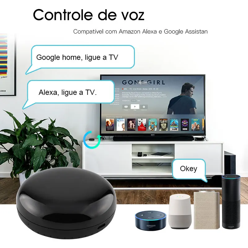 Alexa Google Home Smart IR Remote Control Infrared Universal Smart Life Tuya Control One for All TV DVD AUD Voice Control