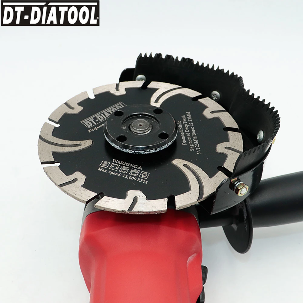 DT-DIATOOL 3 قطعة ضياء 5 بوصة/125 مللي متر شفرات منشار ماسية لقطع الجرانيت حجر الخرسانة مجزأة أسنان عميقة أسطوانة تقطيع