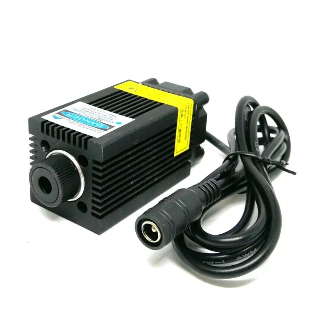 450nm 1000mW Focusable  Laser Blue Dot Diodes Module   w/12V Power Adapter &Locator Holder