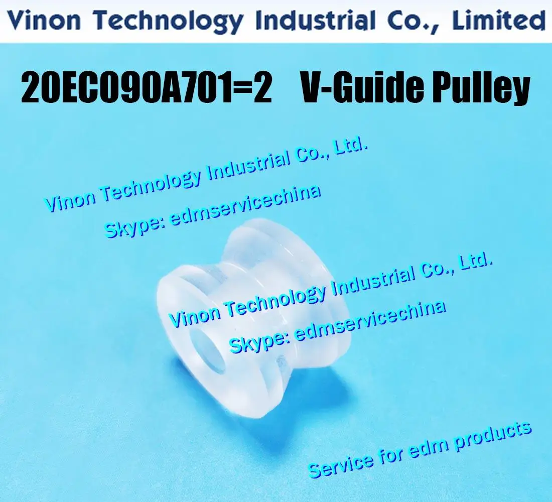 20EC090A701=2 V Guide Pulley (Sapphire) for M akino SP43,SP64 series 20EC090A701 -2, 20EC.090A.701 edm Sapphire Guide Pulley