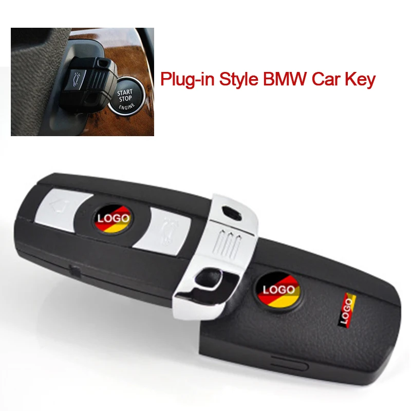 Car Key Case for BMW E90 E60 E70 E87 3 5 6 Series M3 M5 X1 X5 X6 Z4 Plug-in Key Style Car Key Cover Shell Key Chains