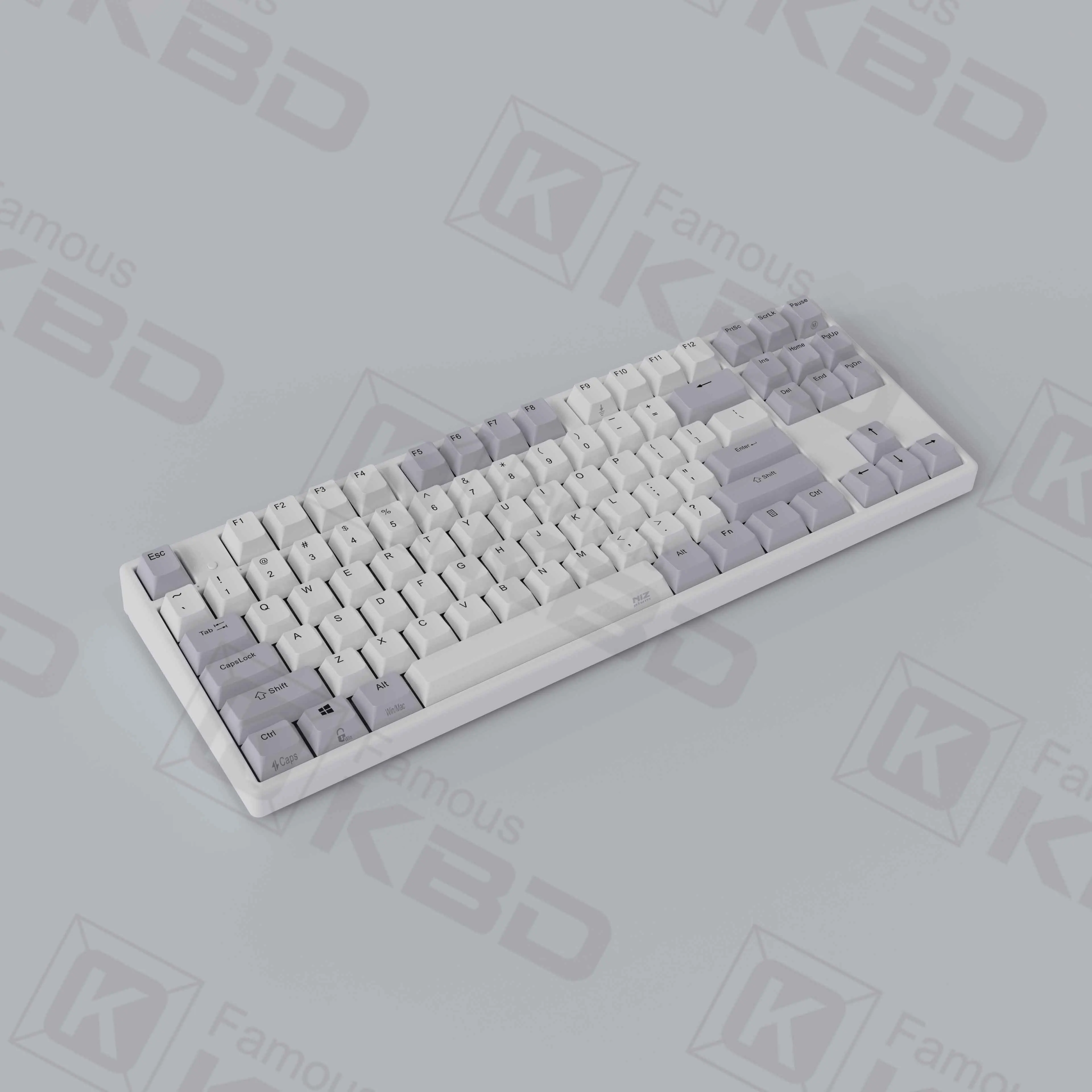 Imagem -02 - Teclado Capacitivo Novo X87 de Niz Teclado Bluetooth Modo Duplo Chave Completa Programável Dois-cor Pbt Keycap e Rgb