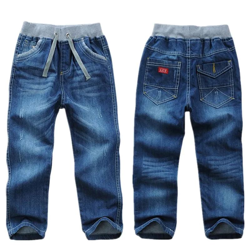 

Kids Boys Jeans Fashion Brand Design 100% Cotton Children Denim Trousers Pants For Boy 2-10 Years Wear DWQ100