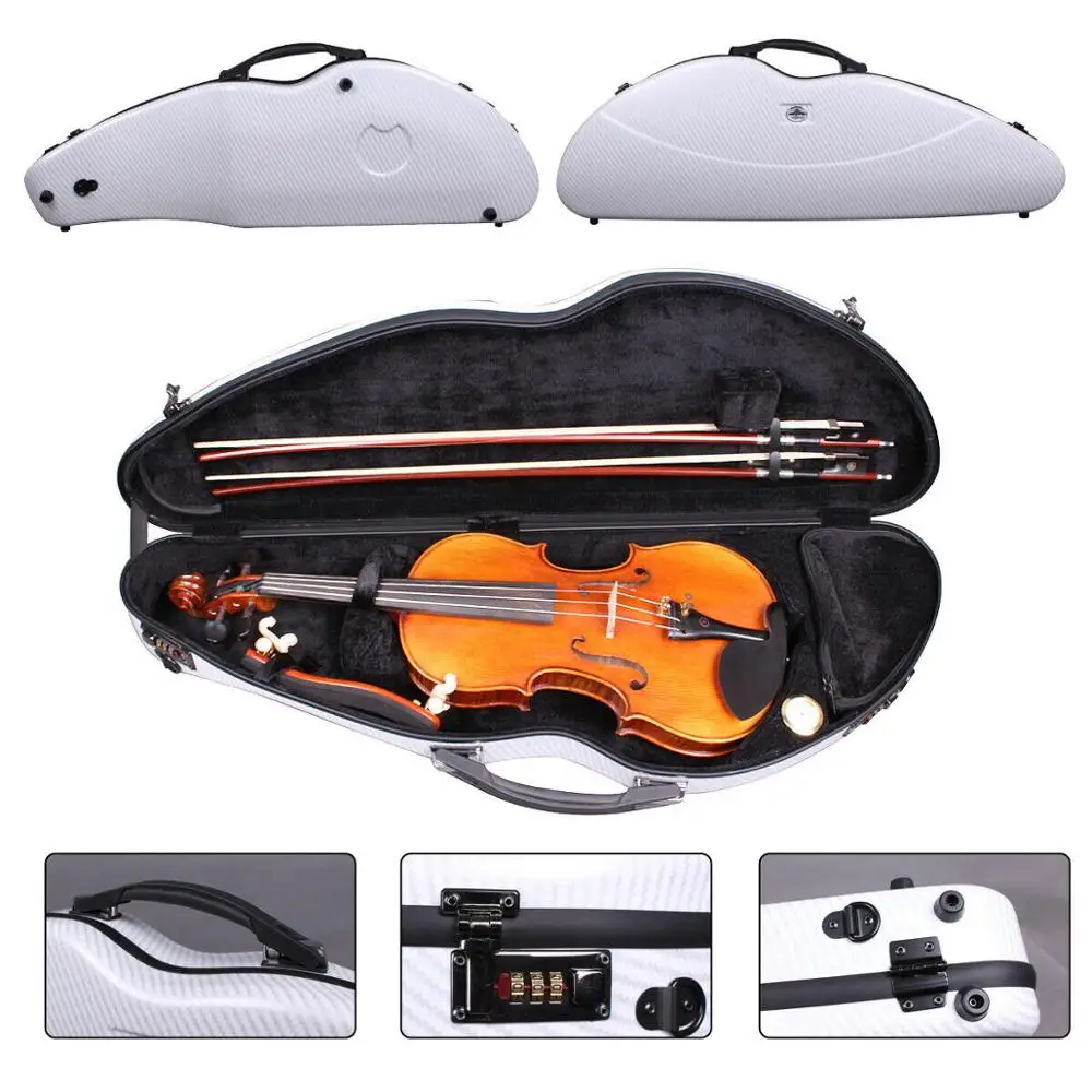 

pink violin case 4/4 Composite materials Weight-bearing 150kg Two code lock