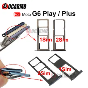 Bilashmart Motorola Moto G6 Plus G6+ XT1926 G6 Play Single Dual SIM Card Socket Slot Adapter SimTray Replacement Parts