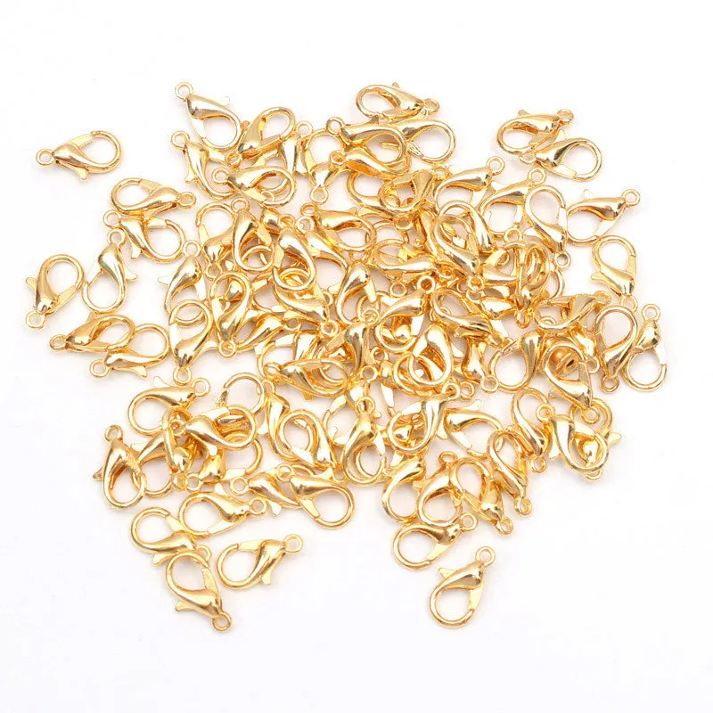 50pcs/lot Lobster Clasp Hooks End Clasps Connectors for Necklace&Bracelet Chain DIY Fashion Jewelry Findings