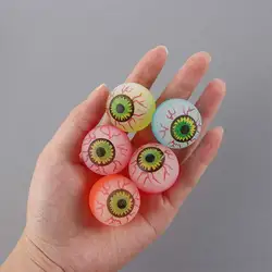 Bolas hinchables divertidas para fiesta de Halloween, 10 unidades por lote, bolas de ojos terroríficos, bolas de juguete, regalos para niños, Color aleatorio