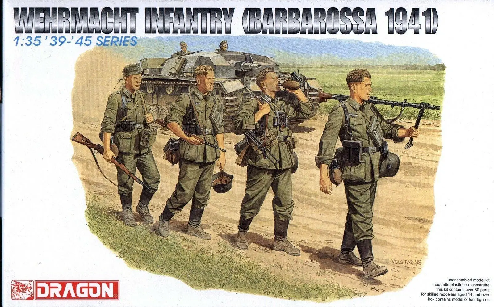 

Dragon 6105 1/35 WWII German Wehrmacht Infantry (Barbarossa 1941) (4 Figures)