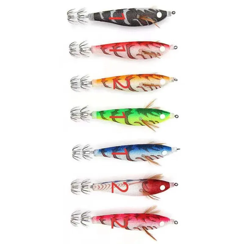 Señuelo de calamar Jigging con anzuelo tipo paraguas y camarón luminoso - imagen 2