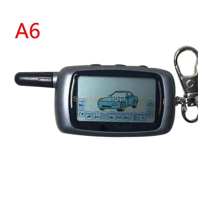 Wholesale A6 Russian LCD Remote Control Key For Keychain StarLine A6 Two Way Two Way Car Alarm KGB FX-3 FX3 Jaguar EZ-Alpha