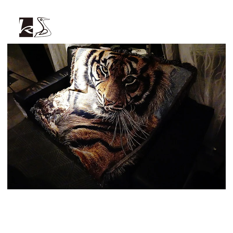 

Tiger Knitted Blanket Summer Sofa Blanket Decorative Sofa Blankets Throw Blanket Decorative Bed Blanket Blankets For Beds