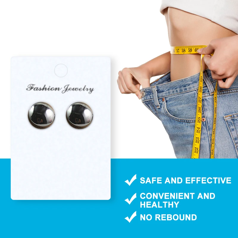 1 Pair Magnetic Slimming Earrings Lose Weight Magnetic Health Jewelry Acupoints Earring Magnetic Therapy Weight Loss Ring C1892