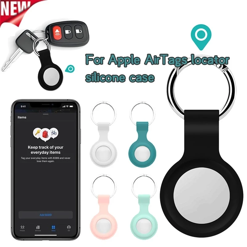 For Apple Airtags Liquid Silicone Protective Sleeve For Apple Locator Tracker Anti-lost Device Keychain Protective Sleeve New