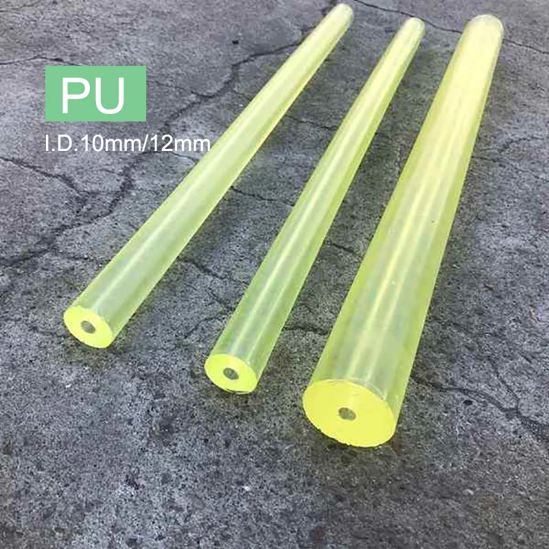 

length 500mm I.D.10mm 12mm PU hollow rods hardness 75A transparent polyurethane sticks