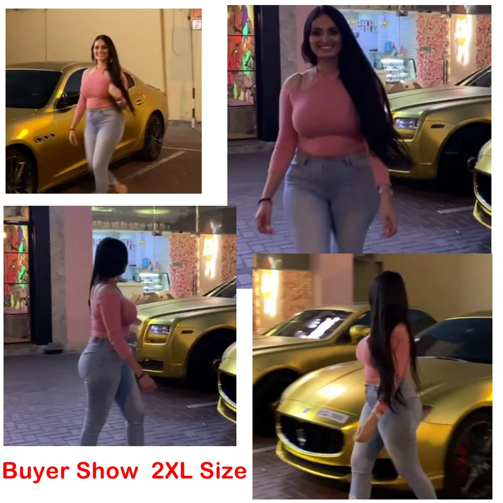 Curvy Ass Jeans für Damen, hohe Taille, Po-Lift-Denim-Hose, dehnbar, super gut, Stretch-Po, Columbia Sharping Ass Jeans, großes Mädchen – Detail 8