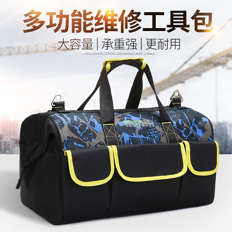 Travel Large Capacity Tool Bag Canvas Portable Climbing Storage Tool Box Organizer Bolsa Herramientas Tool Backpack BD50TB