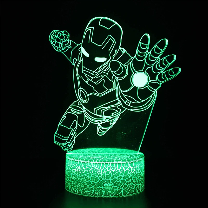 7 Colors Animated Character 3D Night Light Children Gift Acrylic Led Table Lamp Living Room Bedroom Touch Sensor Desk Light