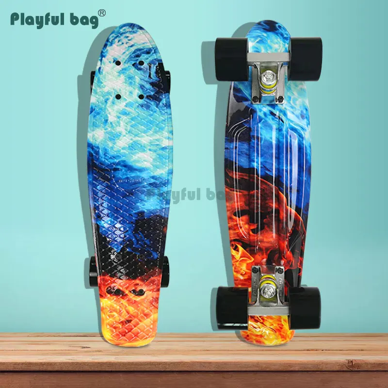 Playful Bag 22-inch small fish skateboard Children beginner skate board PU wheel ABEC-7 bearing Aluminum trucks AMA38