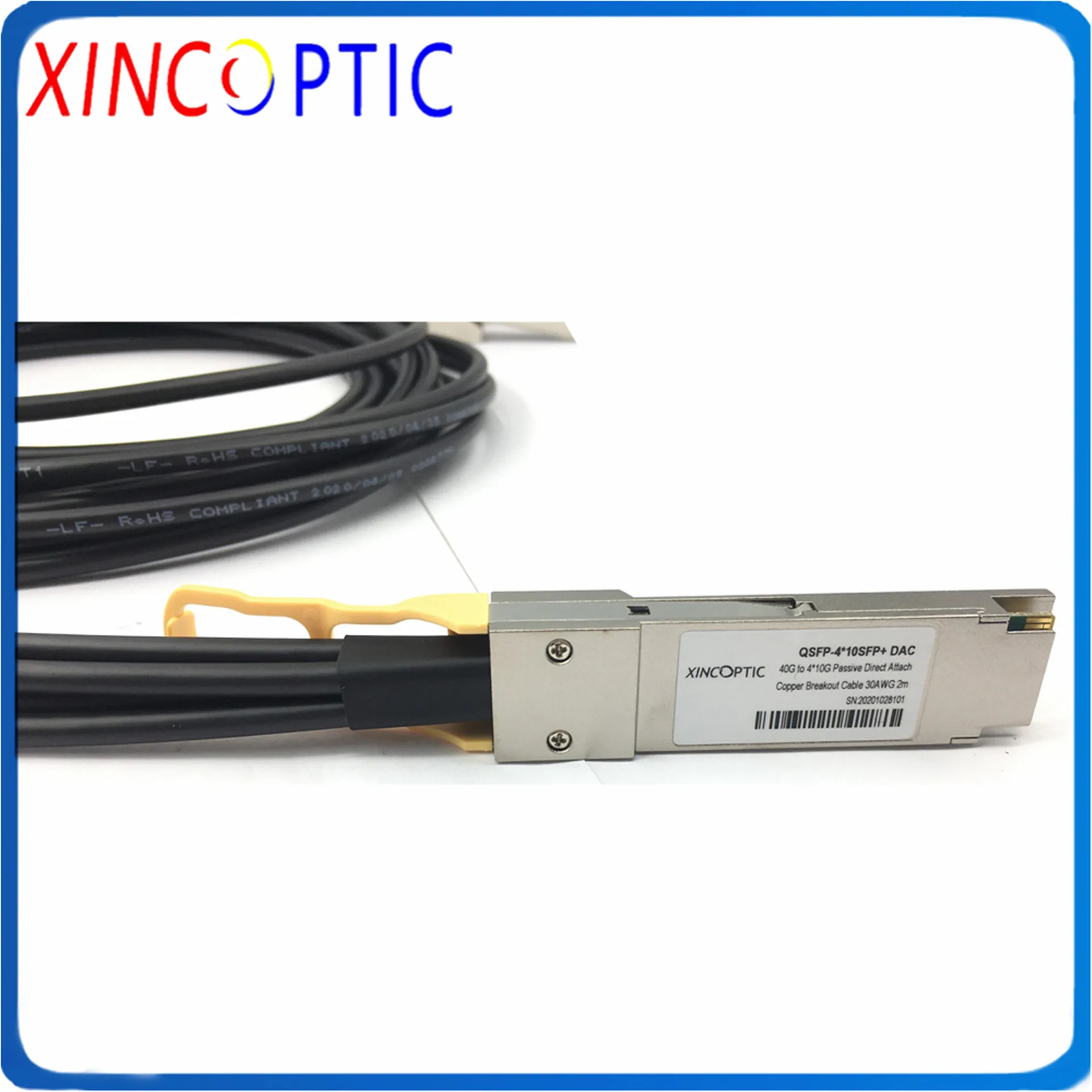 40G QSFP+-4SFP10G 1M 30AWG DAC Passive Direct Copper,40GQSFP-4SFP+ 1Meter Direct Attach Twinax Cable Compatible with All Switch