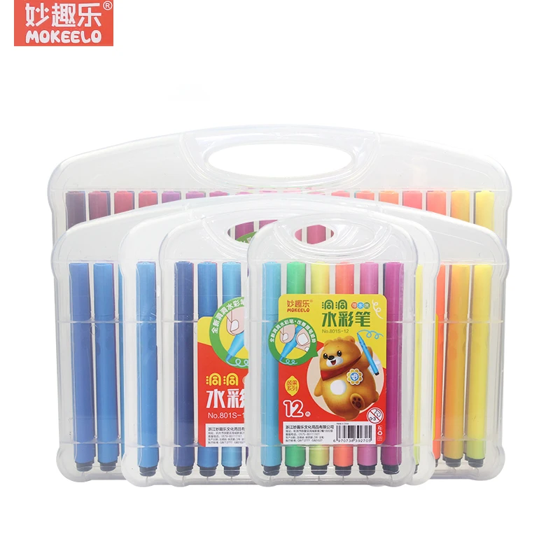 MOKEELO 12/18/24/36/48 Colors Watercolor Paint Brush Pens Set For Drawing Coloring Books Manga Children Stationery Supplies 801S