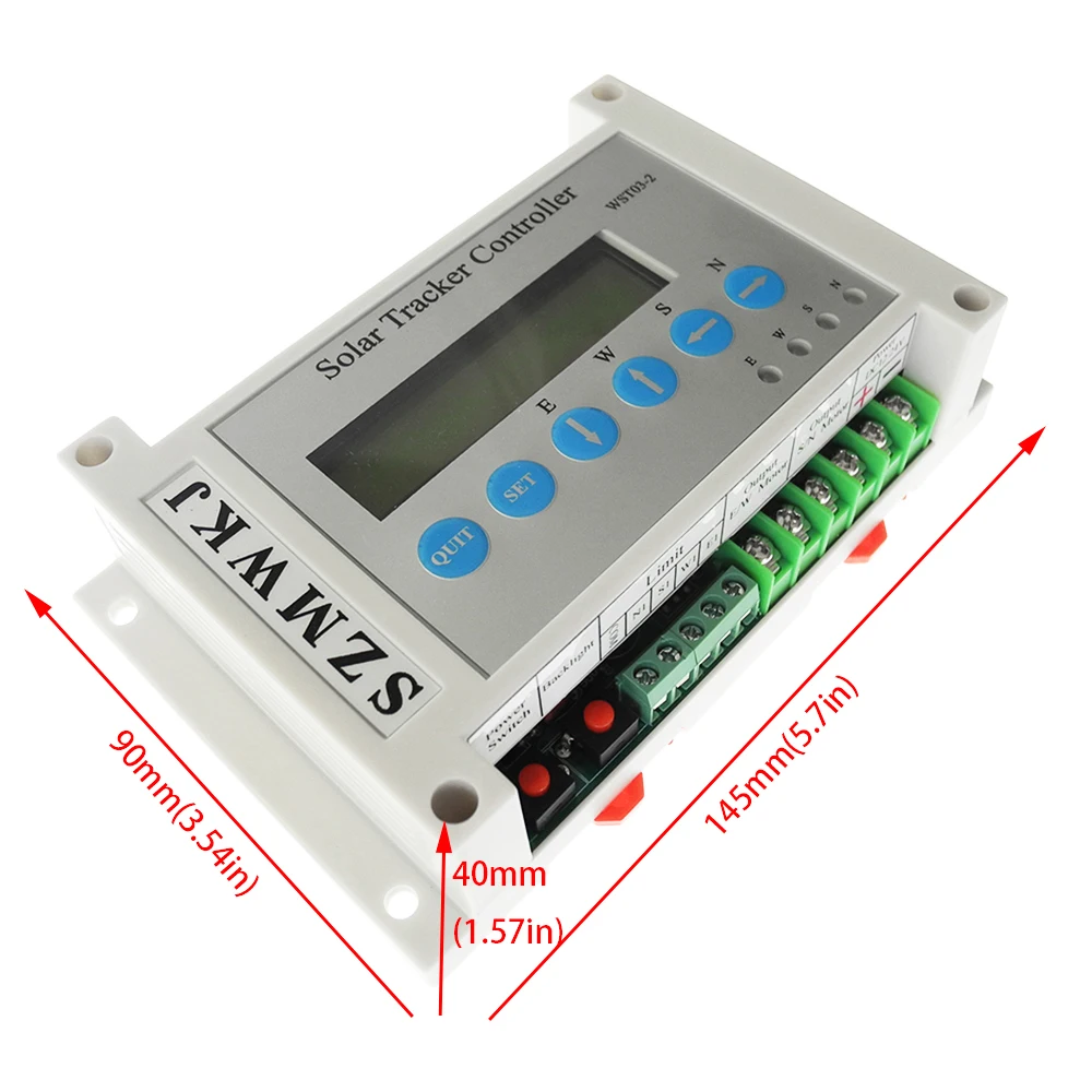 Complete Solar Tracking Electronic LCD Controller -Dual Axis Solar Tracker Linear Actuator Controller for PV Solar  Panel System