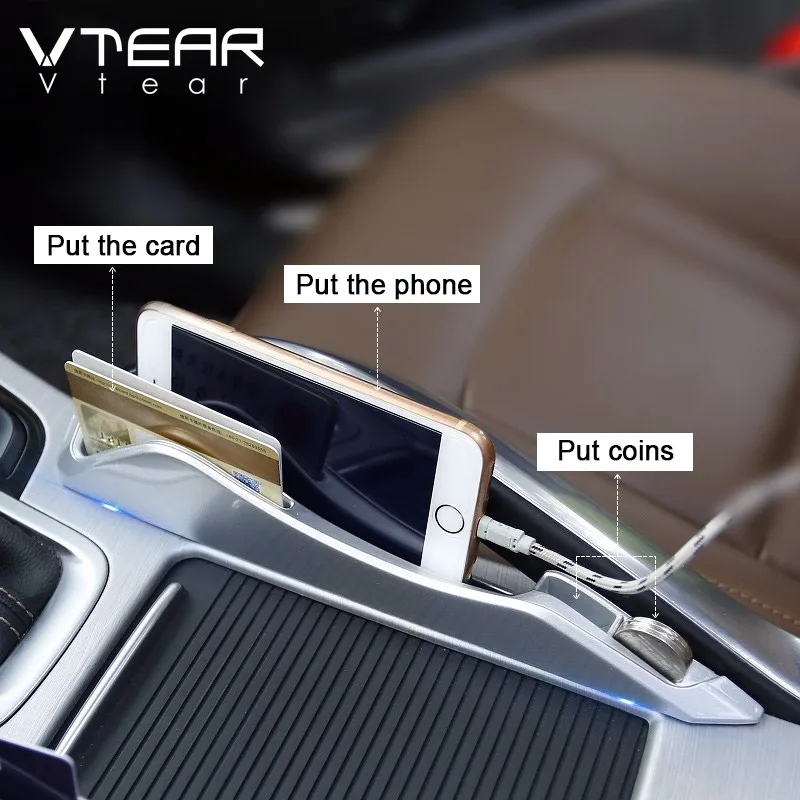 Vtear for Geely Atlas Emgrand NL-3 Proton X70 car center console armrest strorage box container organizer case accessories strip