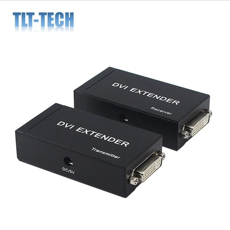 DVI إلى RJ45 Extender 1080P ، مضخم 1080P متوافق مع 1080P (حتى 60 مترًا ، جهاز إرسال واستقبال) عبر Cat5e