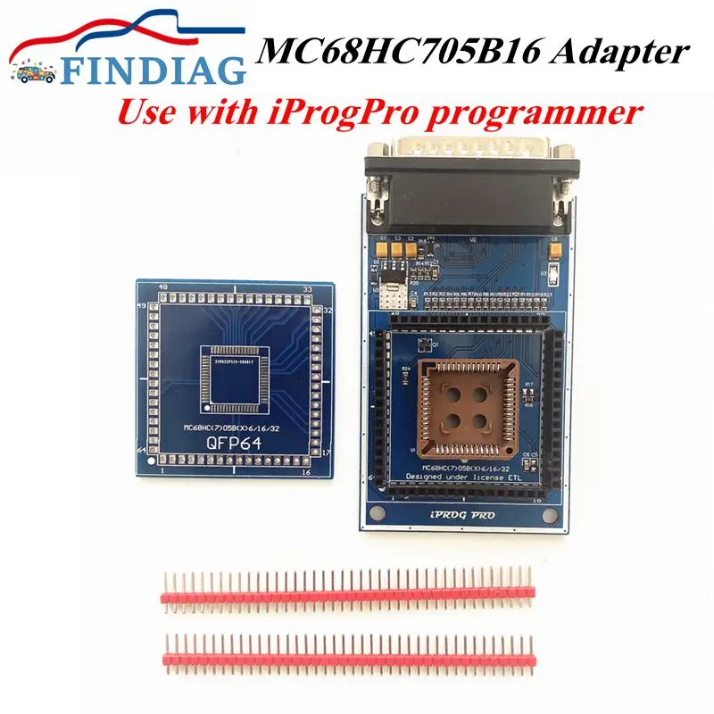 For MOTOROLA MC68HC705B16 Adapter iProg Pro Programmer Bypass Protection Function Read/Write EEPROM RAM Area