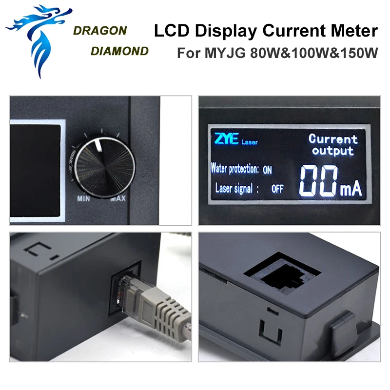 LCD-Anzeige Strom messer externer Bildschirm Laser gra vierer für myjg hy Serie 60w 80w & 150w & w Laser Netzteil