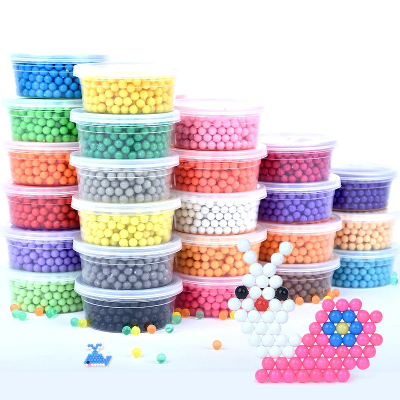 600 Stück Box Hama Wasser perlen Spray magische Perlen pädagogische Perler Perlen Puzzles Zubehör für Kinder Spielzeug