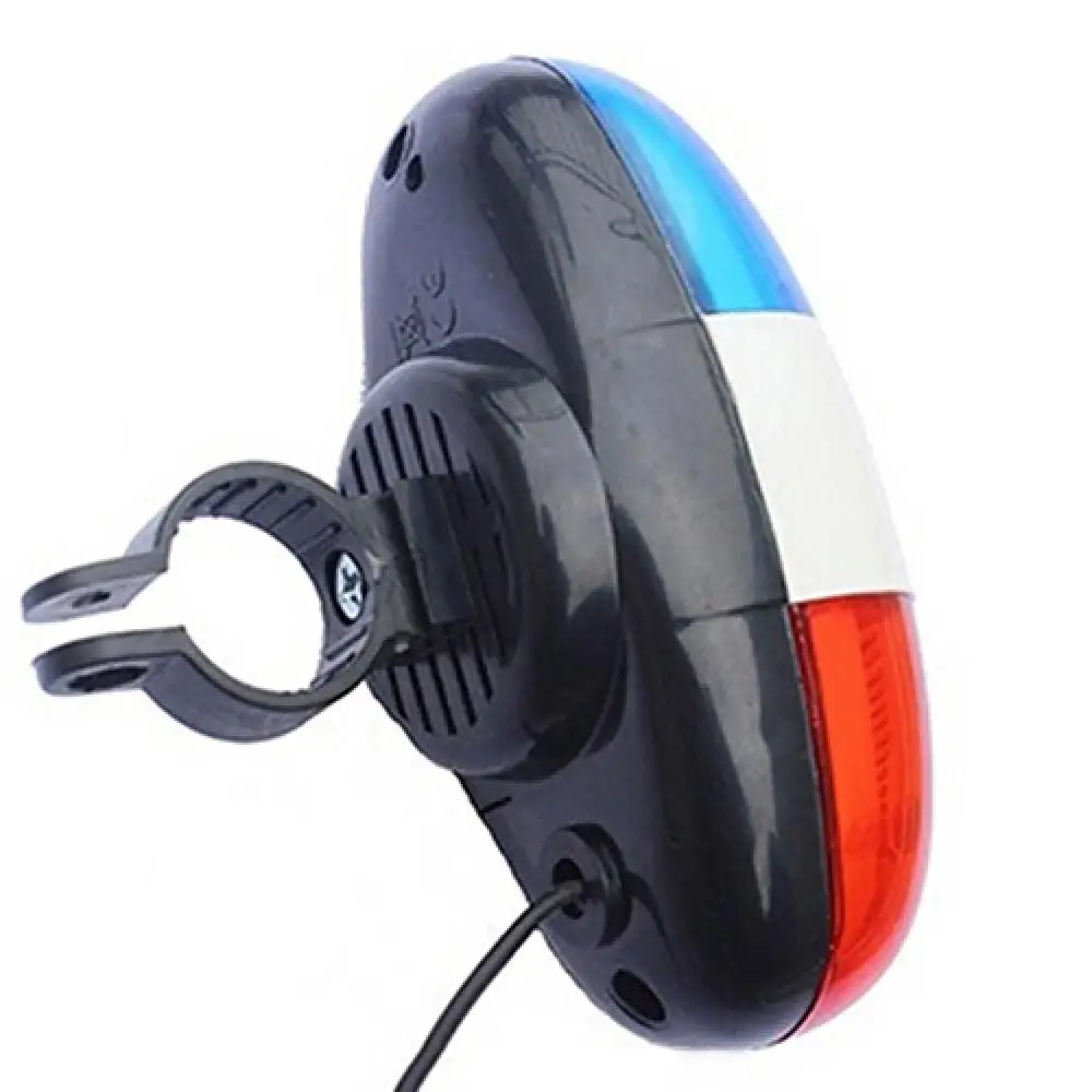 Multifunction 6 LEDs Bike Light Electronic Horn 4 Tone Sounds Bicycles Bell Police Siren Trumpet for Scooter Bicycle Accessories