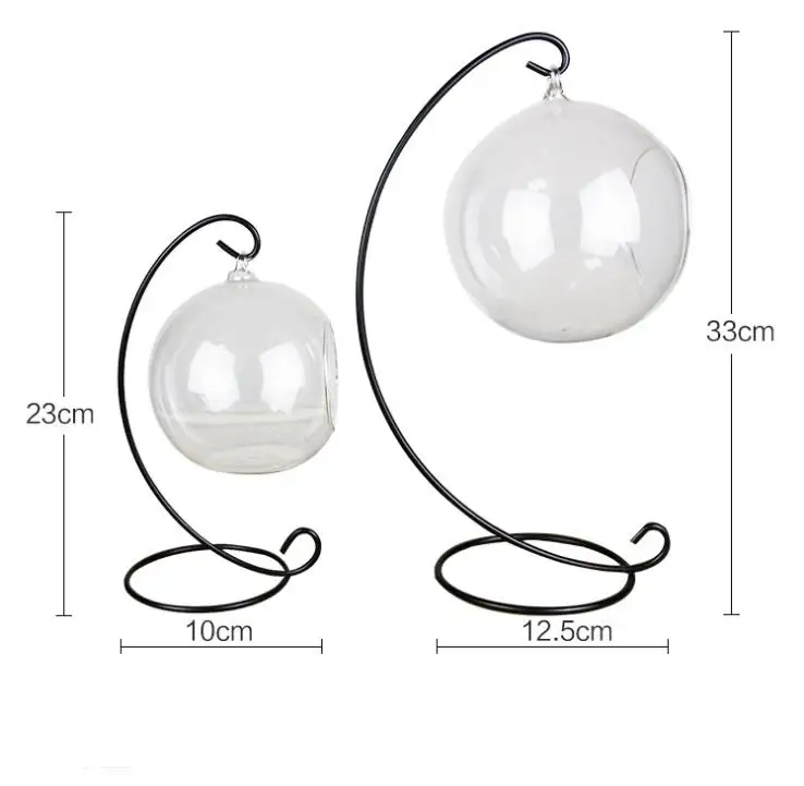 H33cm Spiral Bottom Ornament Display Stand Iron Hanging Rack Holder For Plant Christmas Candlestick Home Wedding Decoration SN