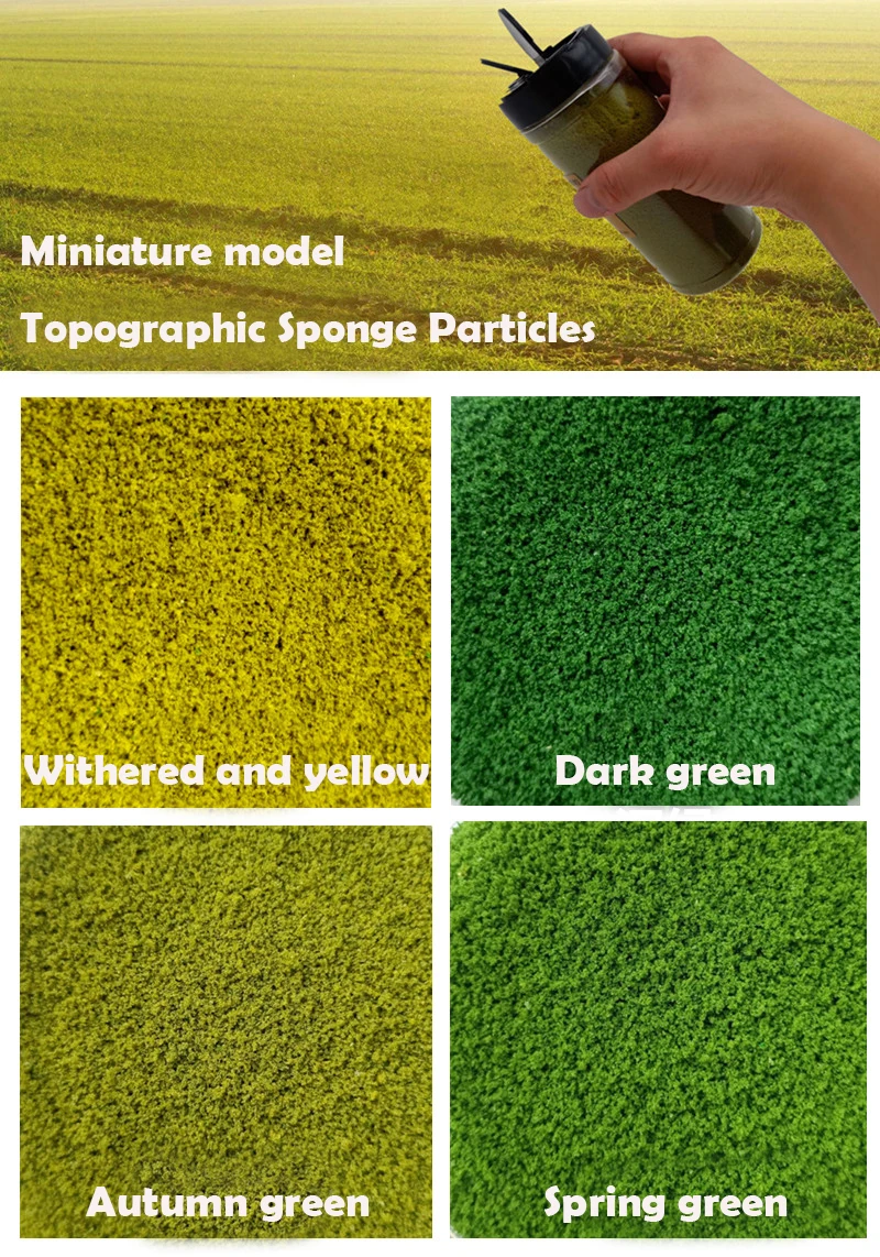 Miniature model 500ml Topographic Sponge Particles  vegetation  Lawn grass powder  Sand Table Landscape Materials