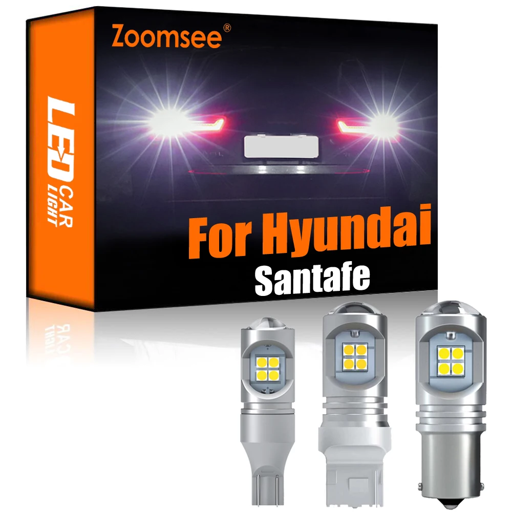 Zoomsee 2Pcs White Reverse LED For Hyundai Santafe Santa Fe SM CM DM ix45 2001-2020 Canbus Exterior Backup Rear Tail Bulb Light