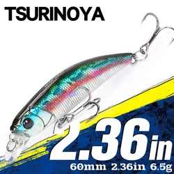 TSURINOYA INTRUDER 60S Sinking Minnow Fishing Lure 60mm 6.5g Trout Jerkbait Wobbler Fixed Weight Artificial Hard Baits New Model