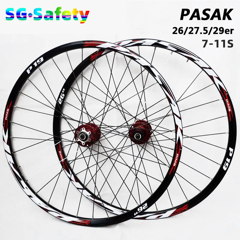 Mountain bike wheel set 26/29/27.5 inch 32H Disc Brake MTB Six Holes Centerlock MTB wheelset 4 sealed bearings QR Bicycle Wheels