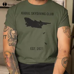 New Kabul Skydiving Club Est 2021 Shirt Novelty Funny T-Shirt Baseball Tee Shirts Cotton Unisex Tee Shirt