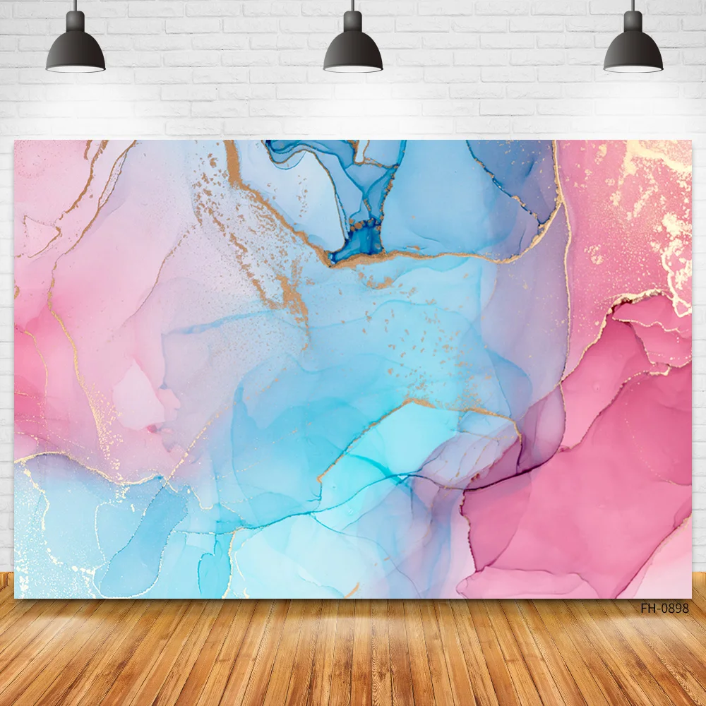 Blue Pink Fantasy Theme Marble Pattern Backgrounds Princess Photocall Baby Newborn Portrait Photo Studio Photography Backgrounds