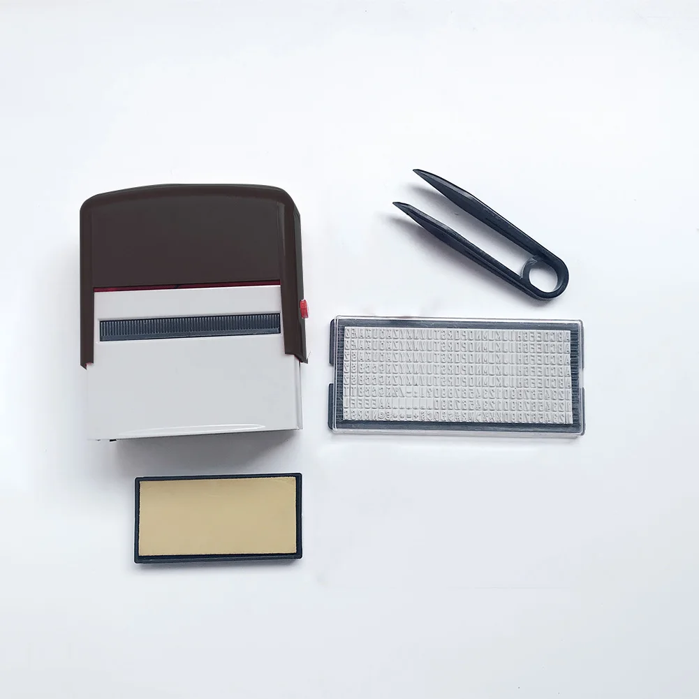 DIY Custom Stamp Rubber Kit Self Ink Dial Assortment Seal Business Number Monogram Printing Stamp tampon encreur personnalisé