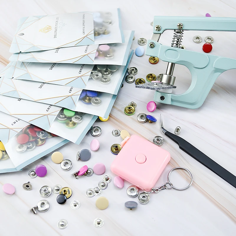 DIY Snap Buttons Fasteners Metal Snaps Press Studs Sewing  Accessories Fabric Buttons For Clothing/Jackets/Jeans/Bags