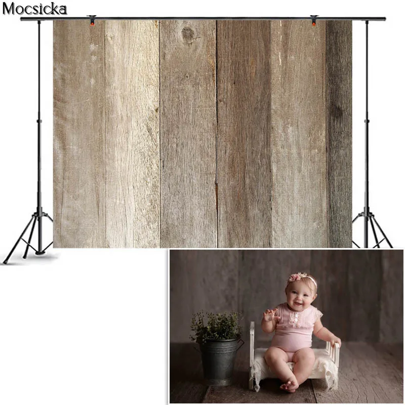 Texture Wood Board Floor Photography Background Child Cake Smash Backdrop Newborn 1st Birthday Portrait Baby Shower Photo Studio