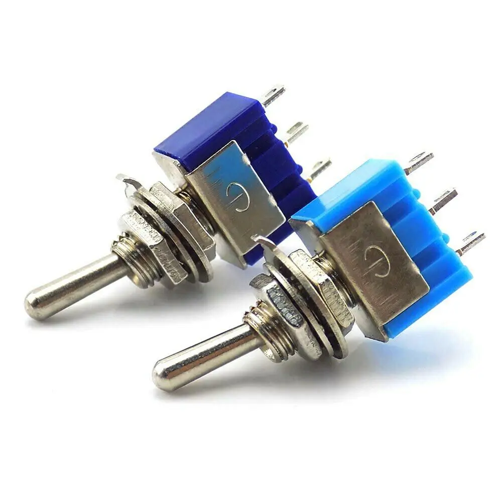 5 sztuk/partia Mini MTS-102 3-Pin G107 SPDT ON-ON 6A 125V 3A250VAC przełączniki dobrej jakości