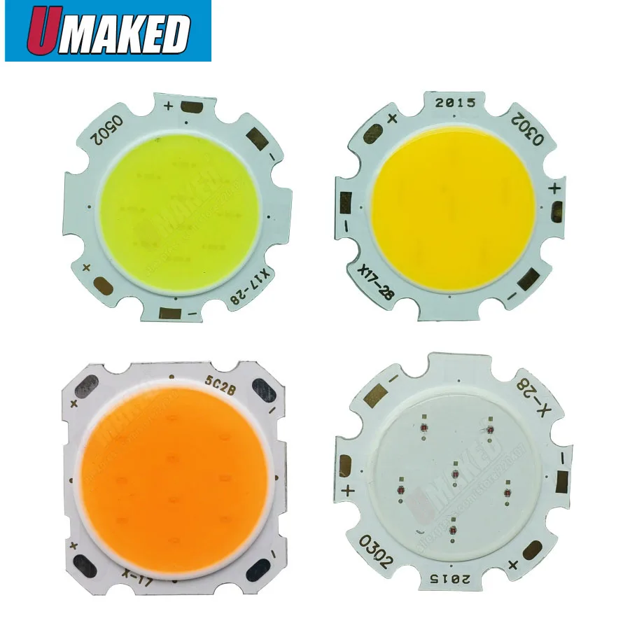 3W 5W 7W 10W Perline COB 28mm Diodi chip LED Luce di superficie per lampadina a LED Faretto Lampada a LED stradale