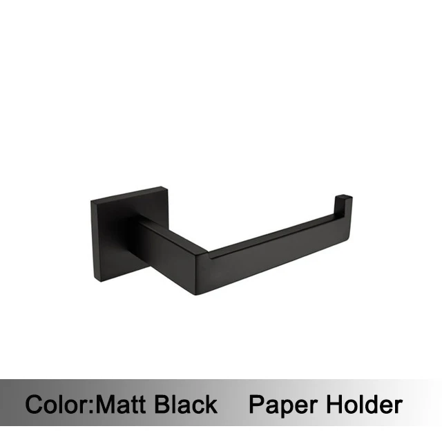 Zwarte Badkamer Hardware Set 304 Roestvrijstalen Handdoekrek Toiletpapierhouder Handdoekhouder Badkameraccessoires